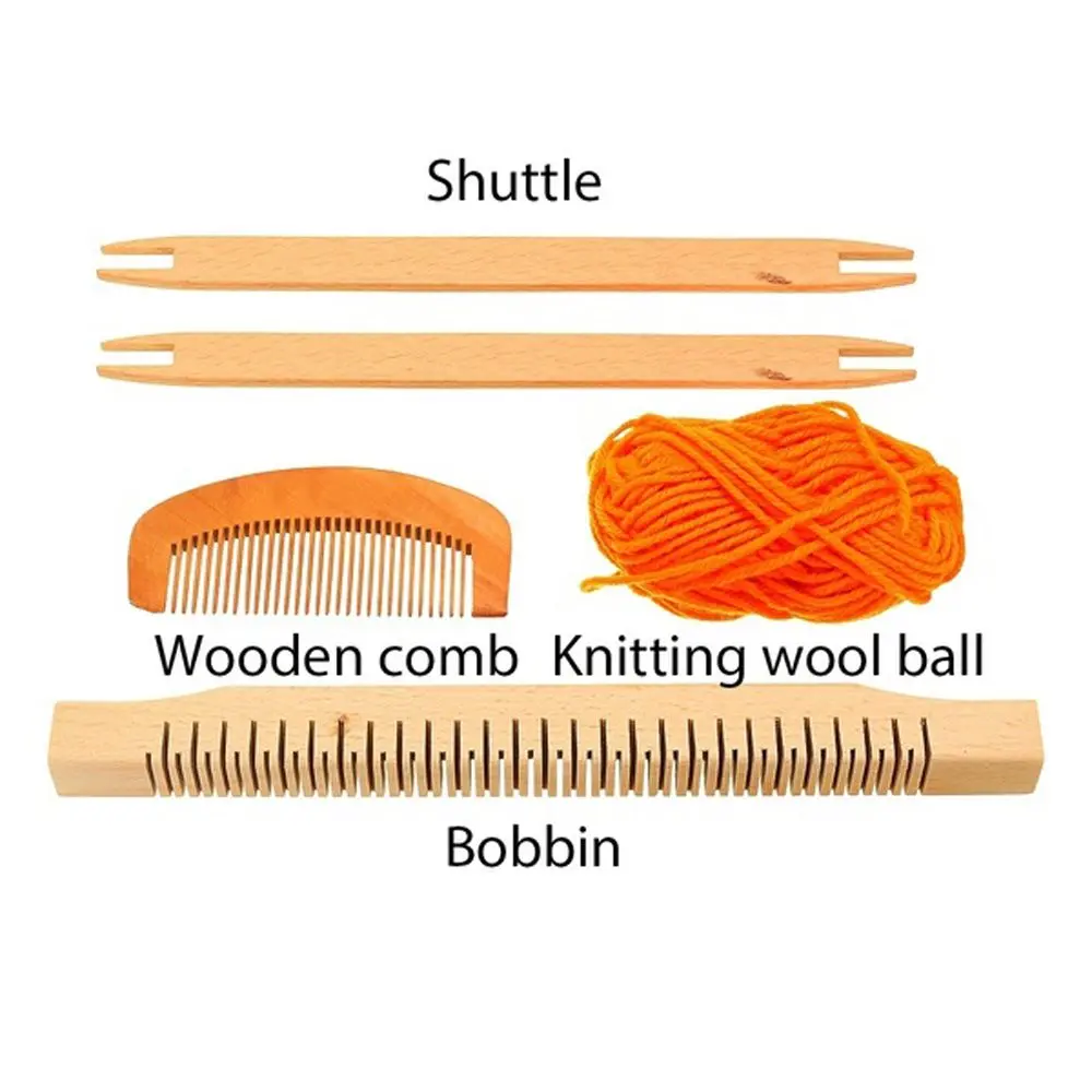 Easy Operate Traditional Household Craft For Children Kids Girl Comb Weaving Loom Handcraft Knitting Machine Knitted Toy
