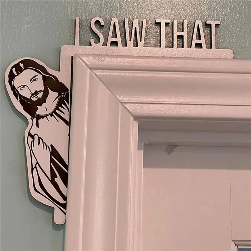 3 Pcs Funny Wooden Door Frame Decoration Letter Ornament Door Corner Decoration Over Wood Door Sign Scene Home Decoration Office