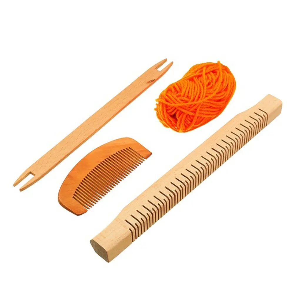 Easy Operate Traditional Household Craft For Children Kids Girl Comb Weaving Loom Handcraft Knitting Machine Knitted Toy