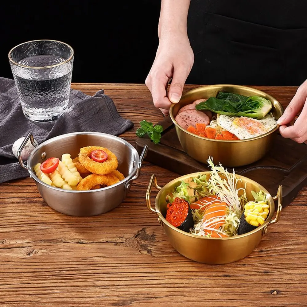 Korean 1PC Scald proof Kitchen Tableware Double Ear Snacks Plate Rice Wine Bowls Cuisine Bowl Food Container