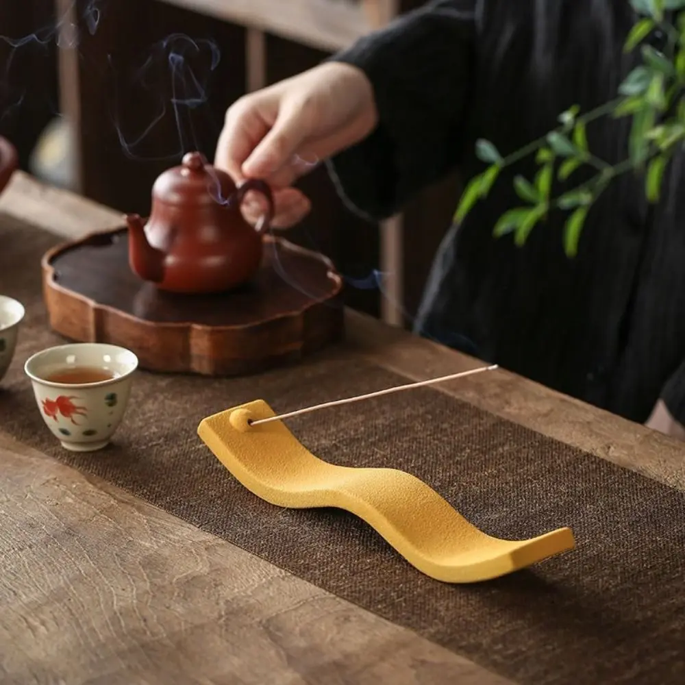 Creative Handicraft Wave Incense Sticks Holder Antique Ceramic line Incense Stove Stable Incense Holder Tea House