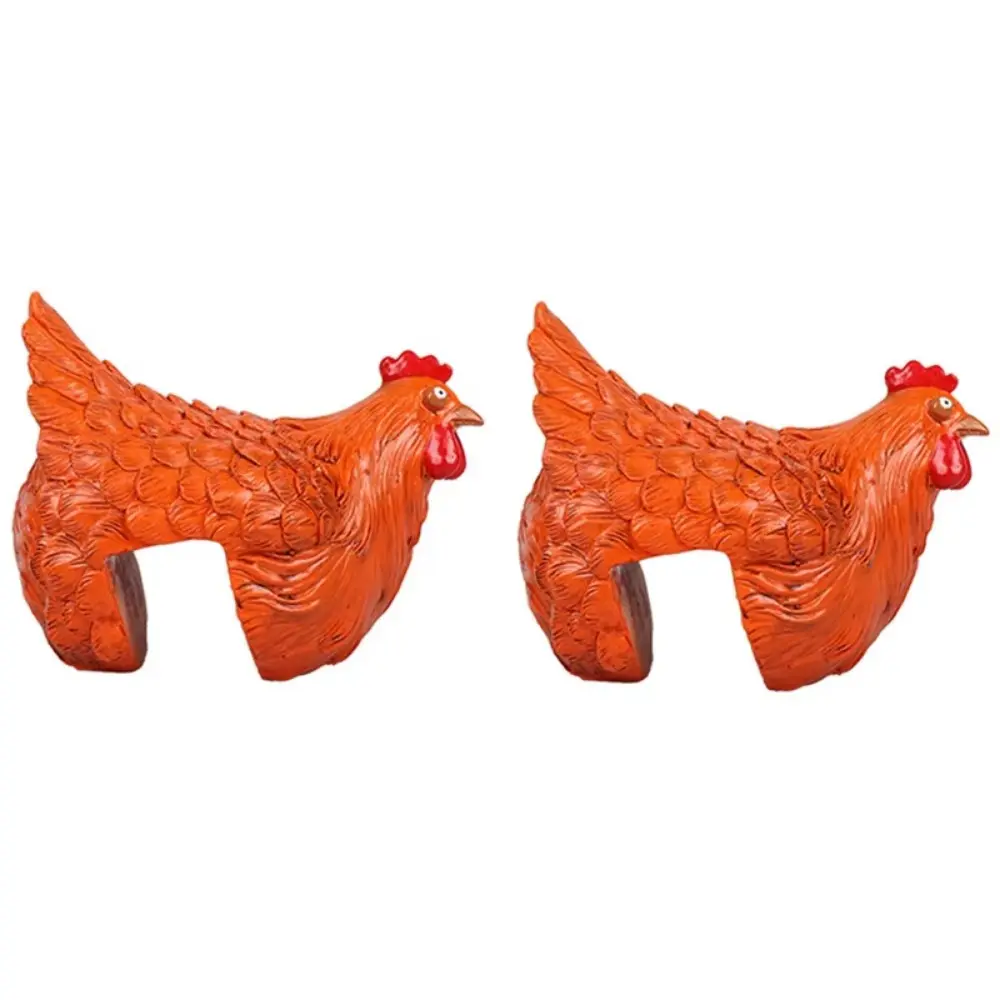 Exquisite Handicraft Hen Figurine Cartoon Unique Chicken Sculpture Resin Art Garden Statue Living Room