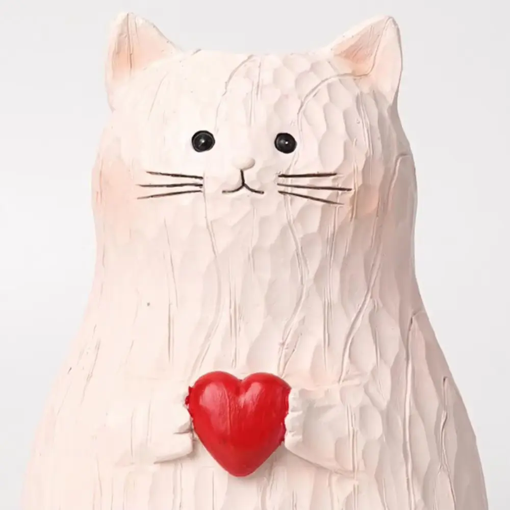 Durable Handmade Cat Vase Cute Cartoon Caring Cats Figurine Resin Flower Pot Living Room