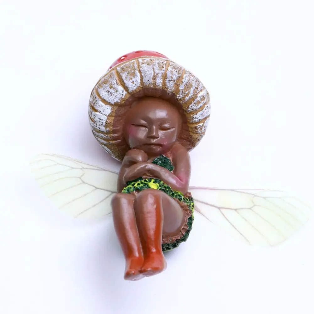 Artwork Home Decor Mushroom Fairy Sleeping Fairy Handicraft Fairy Ornament Resin Crafts Statue Garden Decoration