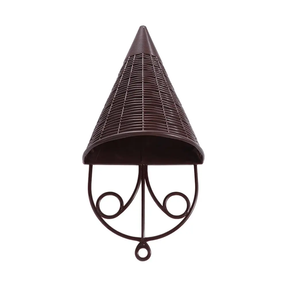 Triangle Imitation Rattan Hanging Flower Basket Simulation Plastic Artificial Wall Hanging Flower Pot Wall Hanging