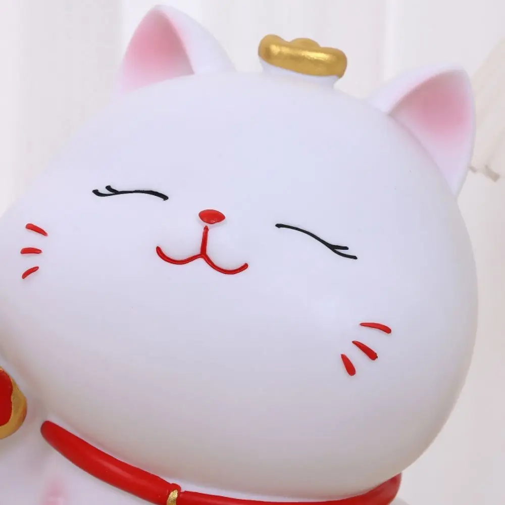 Funny Cute Cat Piggy Bank Eco Friendly Anti-fall Lucky Cat Ornament Large Capacity Animal Saving Pot New Years