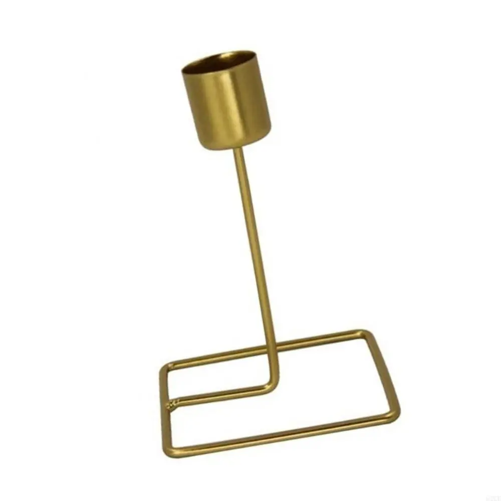 European Styles Exquisite Metal Candlestick Iron Art 3D Gold Candle Holders Geometric Single Head Candlestick Home Decor