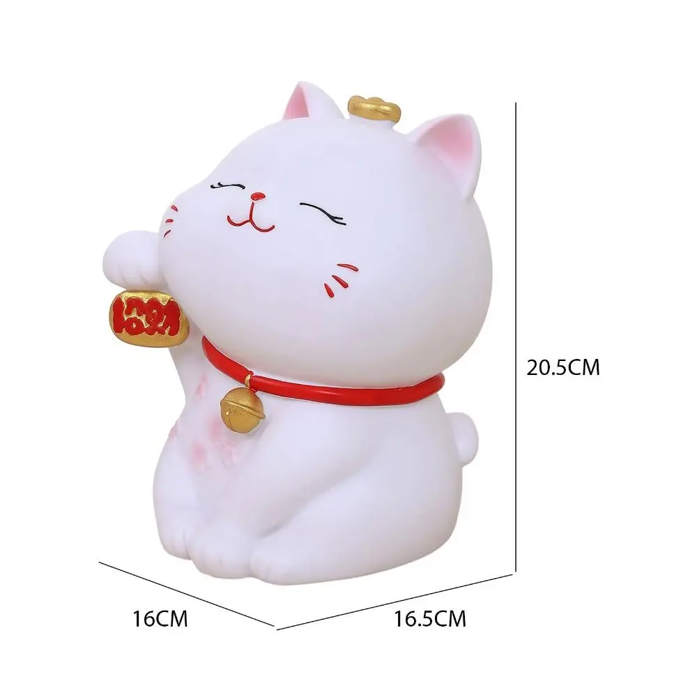Funny Cute Cat Piggy Bank Eco Friendly Anti-fall Lucky Cat Ornament Large Capacity Animal Saving Pot New Years