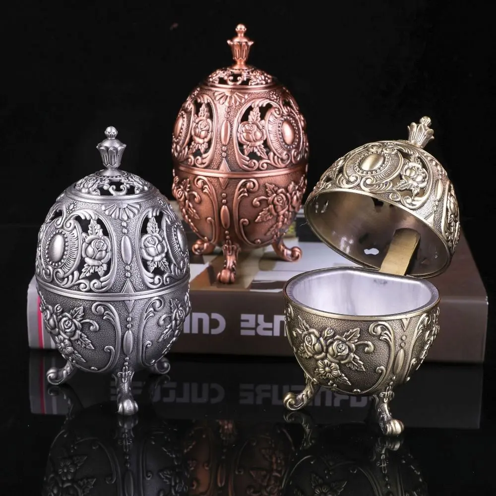 Metal Craft Flowers Incense Holder Heat-resistant Unique European-style Incense Stove Vintage Incense Holder Bedroom