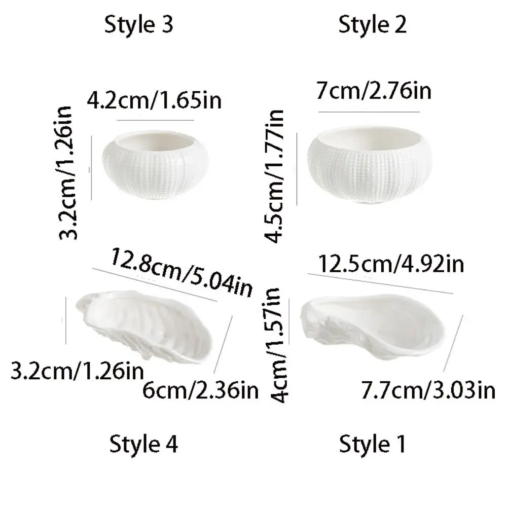 Tableware Ceramic Oyster Plate Exquisite Irregular Storage Dish Reusable Multi-Function Dessert Tray Salad
