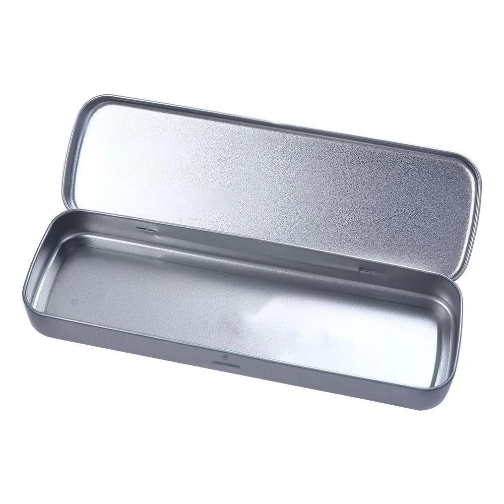 High Quality Simple Metal Pen Box Single Layer Student Pencil Box Stationery Box Pencil Case Pencil Storage Box
