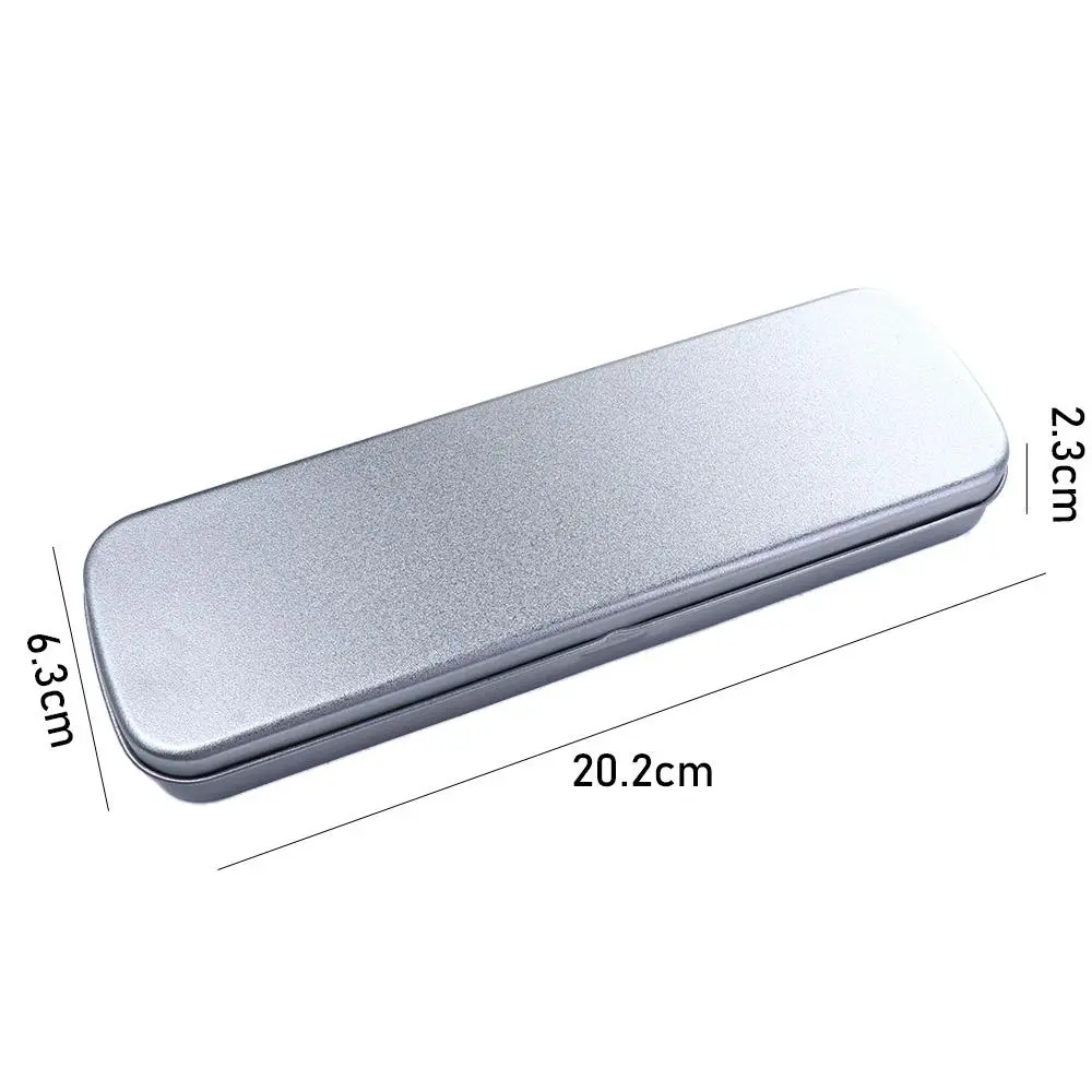 High Quality Simple Metal Pen Box Single Layer Student Pencil Box Stationery Box Pencil Case Pencil Storage Box