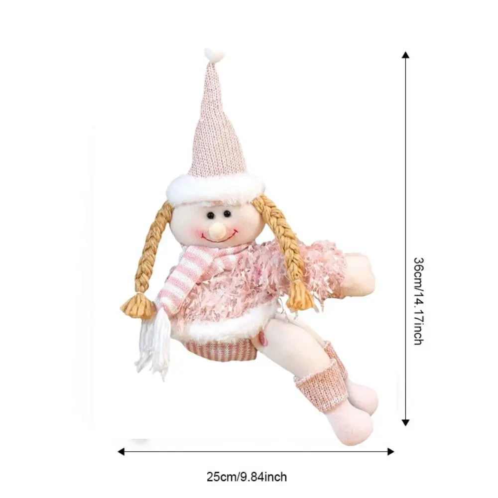 Reusable Pink Sequined Curtain Buckle Hanging Cartoon Christmas Rudolph Curtain Tieback Cute Sequined Elf Ornaments Window Decor