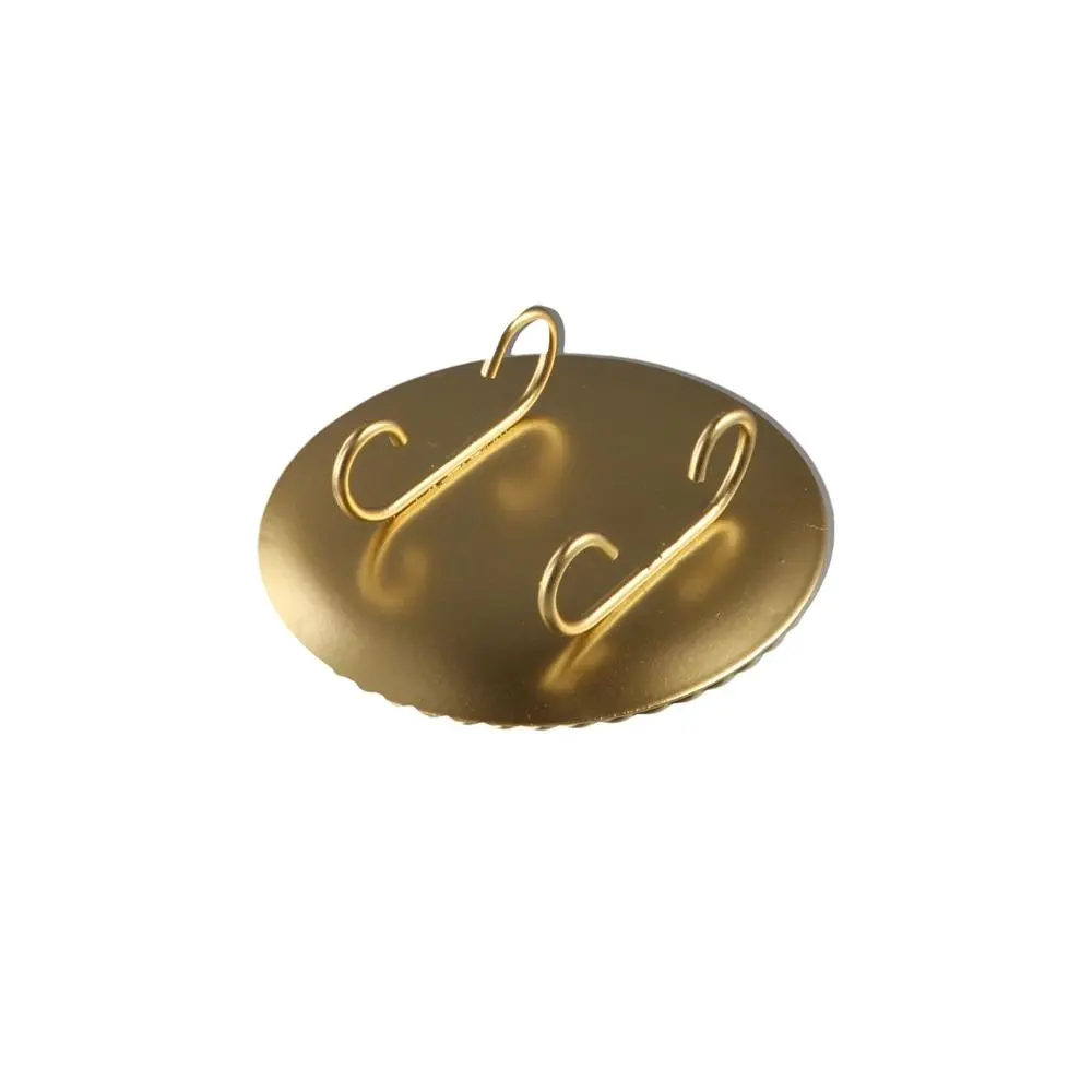 2Pcs/set Classic Romantic Round Candlestick Unique Geometry Design Gold Candle Holder Iron Art Small Storage Tray Wedding