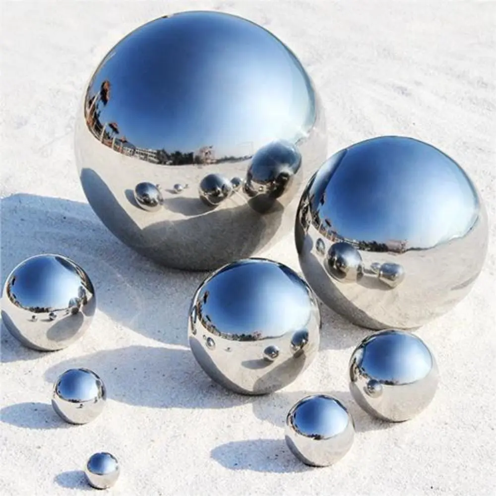 Metal Rust-Proof Ornament Mirror Hollow Ball For Home /Garden/Malls Decoration High Gloss Sphere 304 Stainless Steel Ball