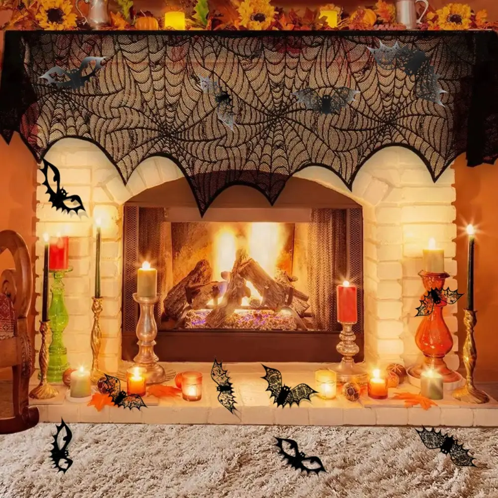 12pcs Home Decoration Accessories Black 3D Bats Sticker Realistic DIY Bat Wall Sticker PVC Cartoon Spooky Bat Decal Bar