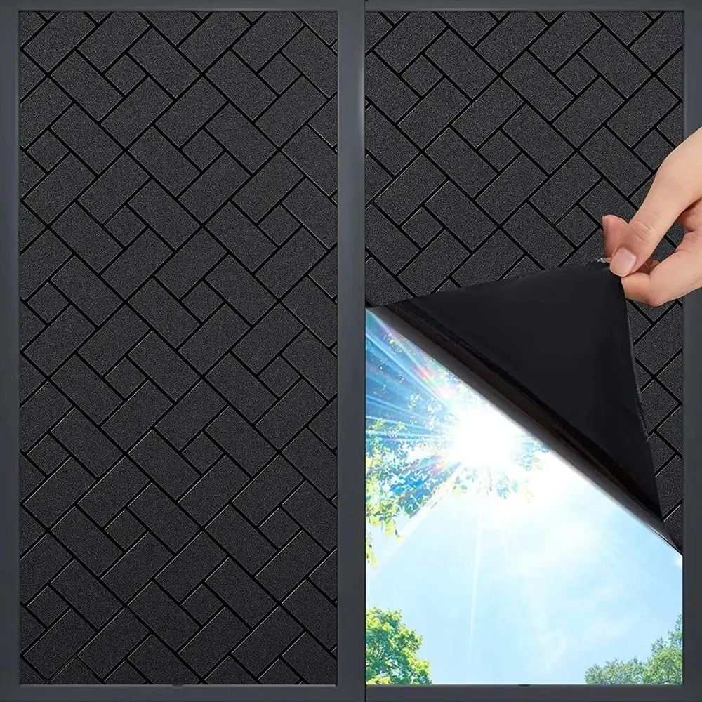 Static Clings Blackout Curtain No Glue Anti Portable Total Blackout Window Film Removable DIY Window Privacy Film Window Shade