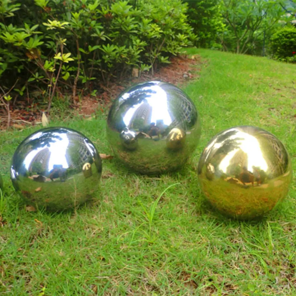 Metal Rust-Proof Ornament Mirror Hollow Ball For Home /Garden/Malls Decoration High Gloss Sphere 304 Stainless Steel Ball