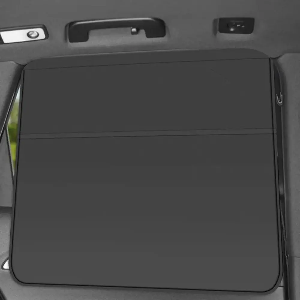 2Pcs With Suction Cup Car Curtain Heat Insulation Sun Protection Car Sunshade Hanging Type Side Window Curtain