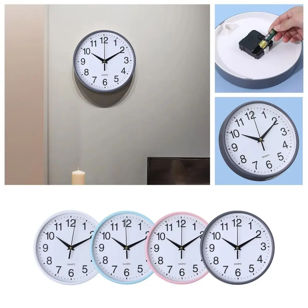 Battery Operated Hanging Clock Non-ticking Easy-to-read Modern Wall Mounted Clock Accurate Easy To Install Round Wall Clocks