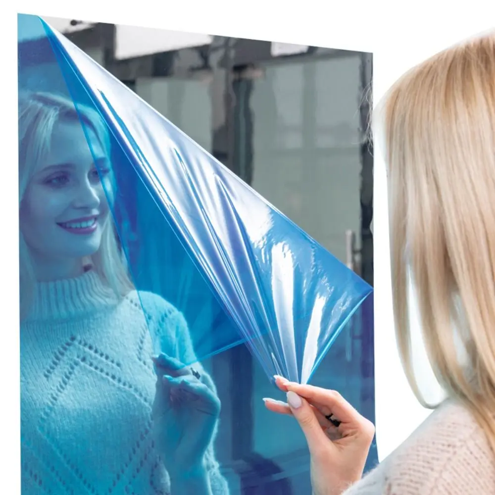 Unbreakable Flexible Mirror Sheets Cuttable Non Glass PET Plastic Mirror Sheet Frameless Square