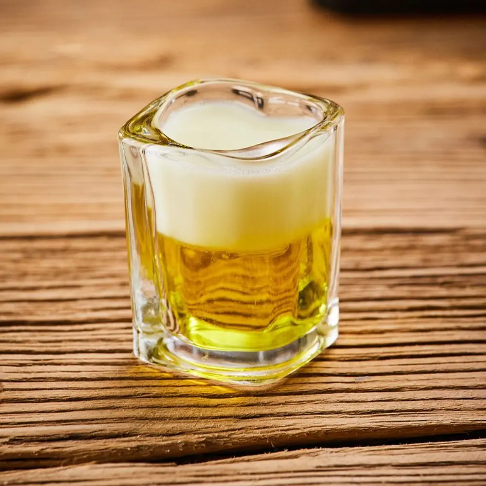 Shot Transparent Heart Love Shaped Cup Square Heart Shaped Square Thick Heart Shaped Shot Love Type Thick Bar Club Party Wedding