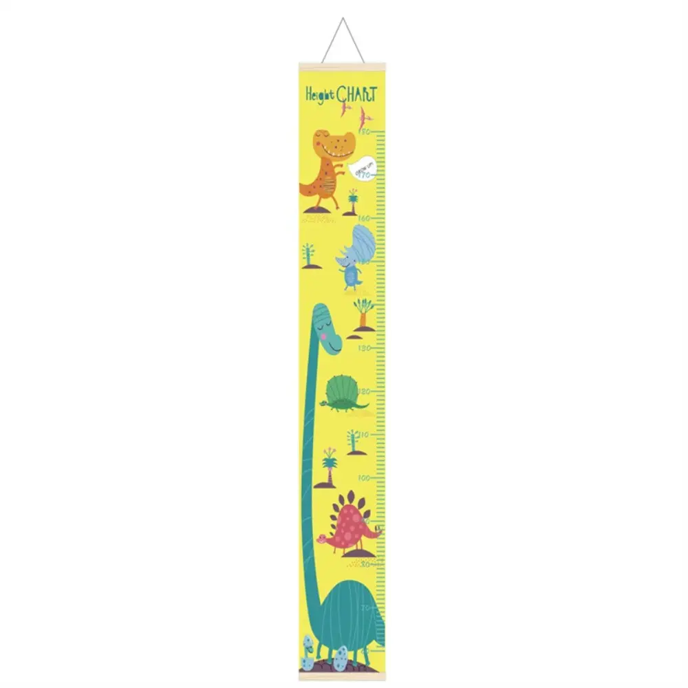 Wall Hanging Children Height Measuring Rulers with Frame Removable Height Measure Chart Roll Up Decorative Baby Growth Chart