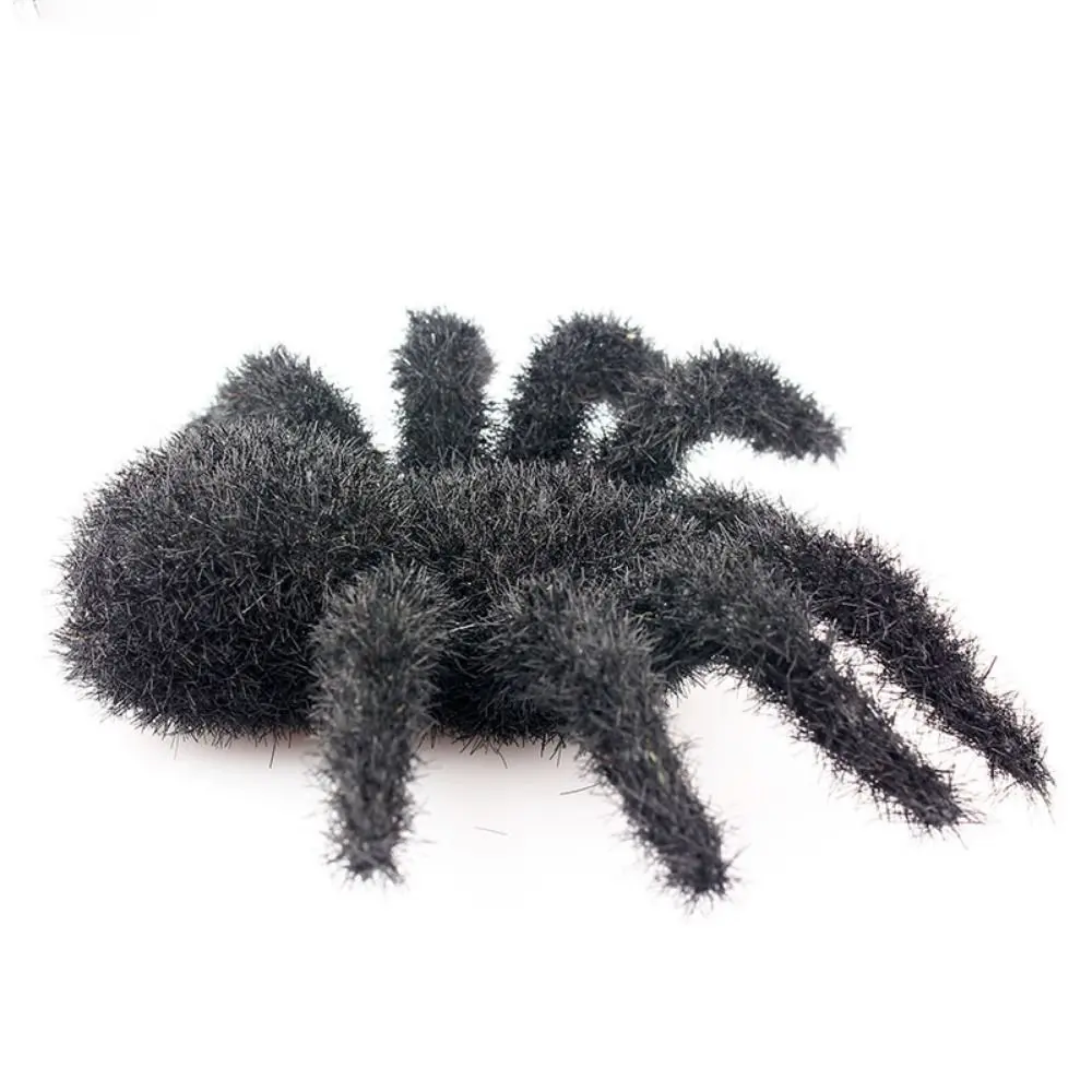 Scary Realistic Halloween Spider Ornaments 3D Cartoon simulated Hairy Spider Pendants DIY Artificial Spider Model Trick Prop