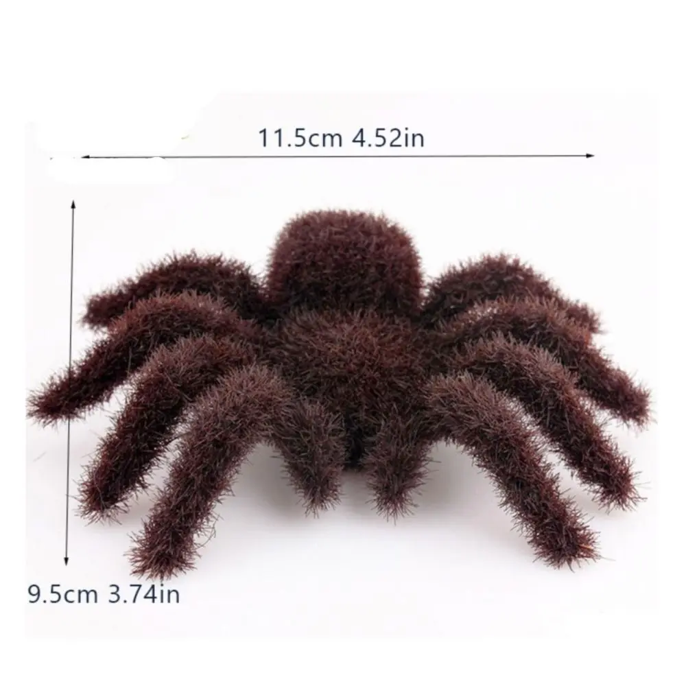 Scary Realistic Halloween Spider Ornaments 3D Cartoon simulated Hairy Spider Pendants DIY Artificial Spider Model Trick Prop