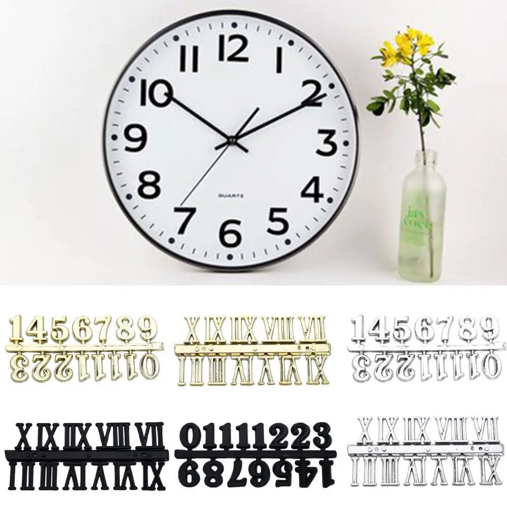 Set Arabic Number Gadget Roman Numerals Digital Quartz Clock Numerals Accessories Clock Parts Replacement Digital Repair Tools