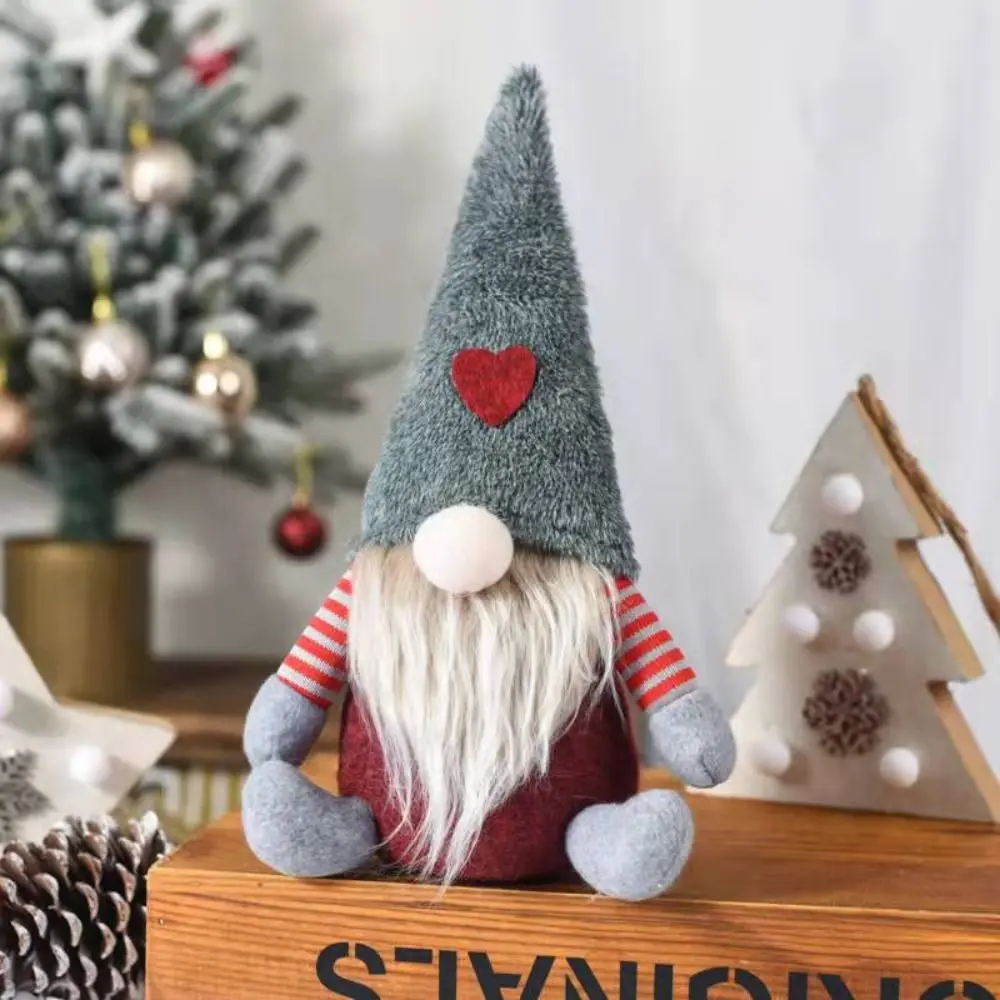 Cute Non-woven Christmas Doll Ornaments Faceless Elf European Faceless Elf Doll Christmas Doll Forest Man Doll Christmas