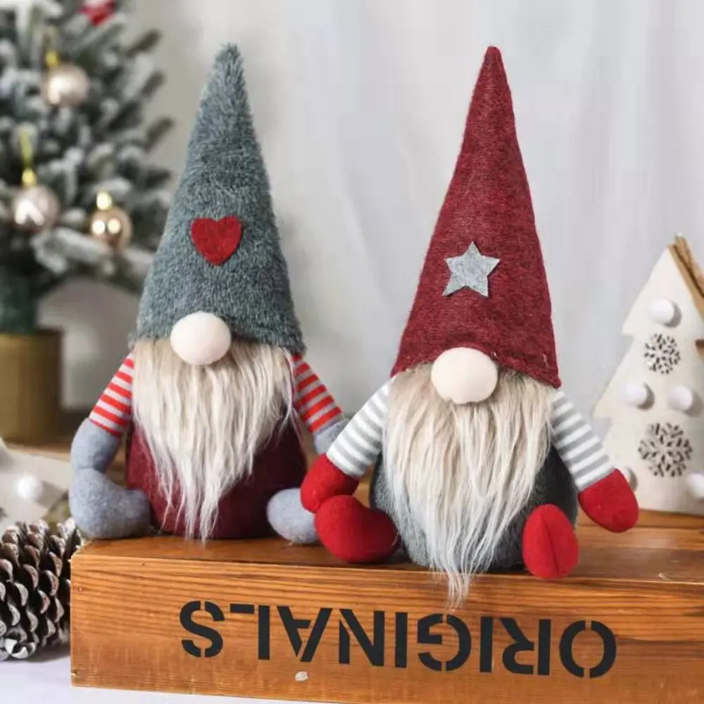 Cute Non-woven Christmas Doll Ornaments Faceless Elf European Faceless Elf Doll Christmas Doll Forest Man Doll Christmas