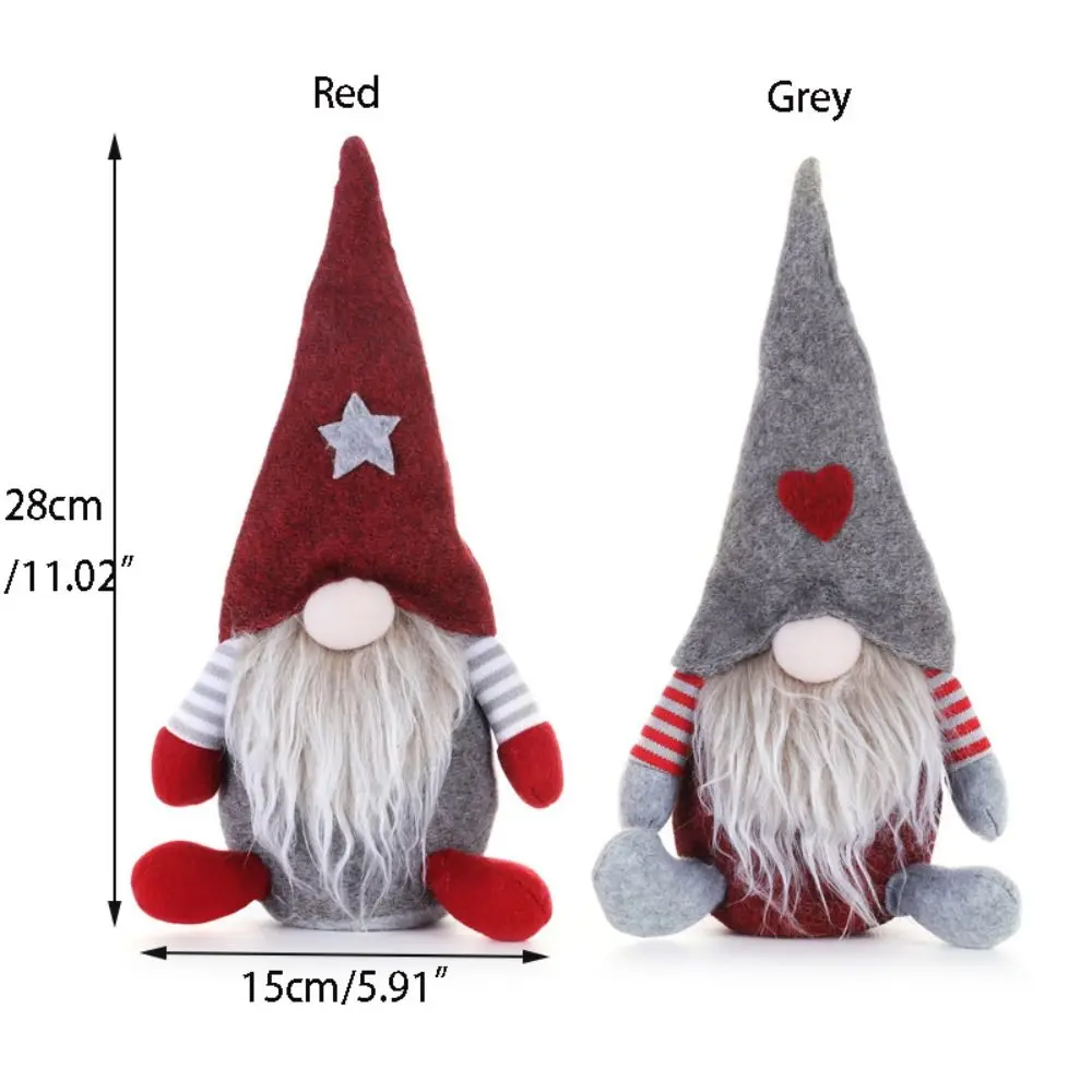 Cute Non-woven Christmas Doll Ornaments Faceless Elf European Faceless Elf Doll Christmas Doll Forest Man Doll Christmas
