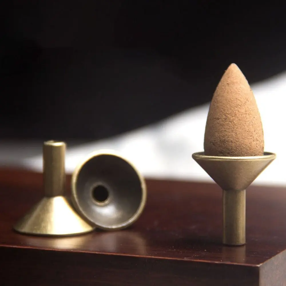Creative Antique Backflow Incense Holder Handicraft Small Backflow Fragrance Base Alloy Craft Mini Incense Holder Gifts
