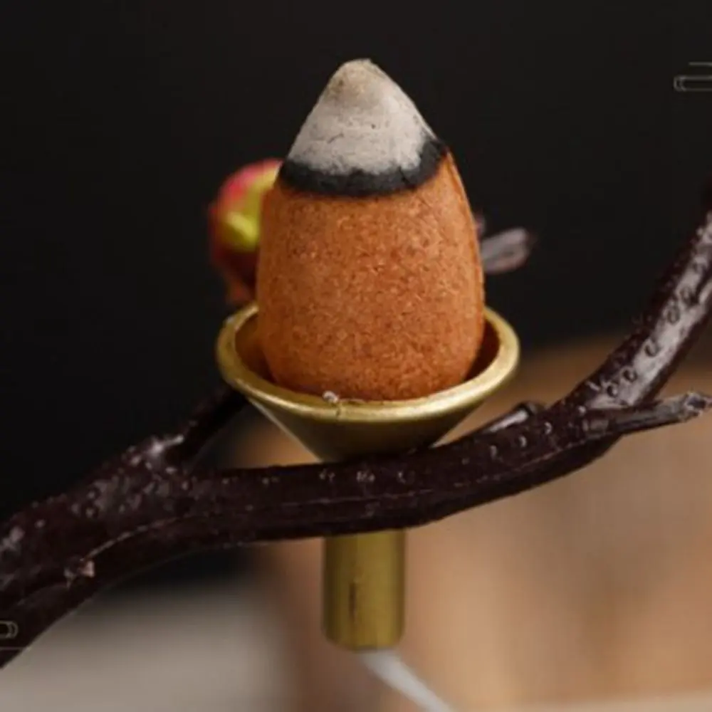 Creative Antique Backflow Incense Holder Handicraft Small Backflow Fragrance Base Alloy Craft Mini Incense Holder Gifts