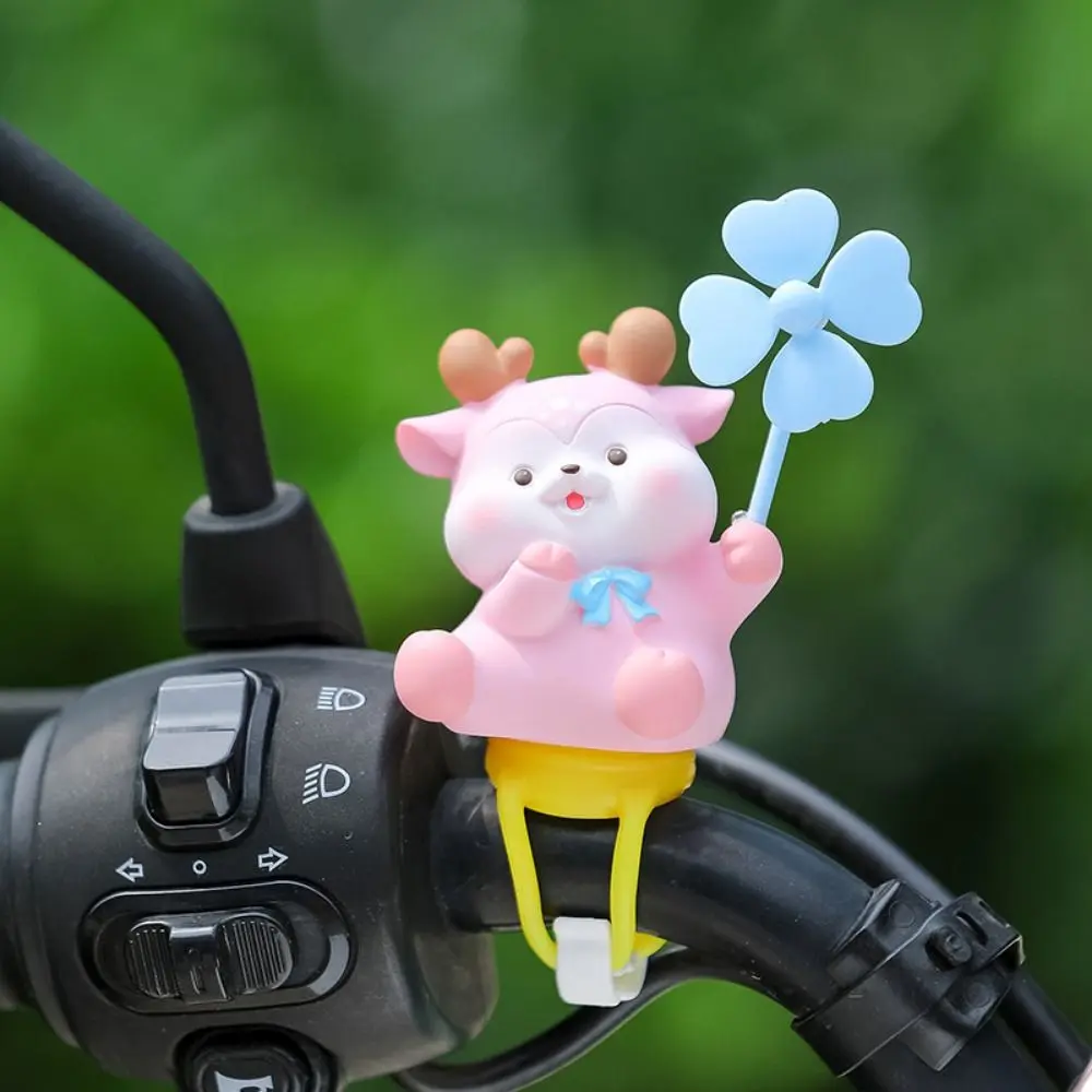 With Straps Animal Windmill Car Ornaments Cute Cartoon Windmill Deer Motorcycle Ornament Mini Animal Windmill Baby Stroller