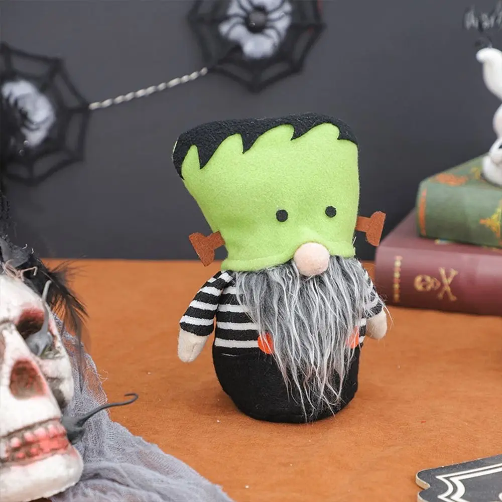 Handcrafted Pumpkin Hat Puppet Figurine Doll Colorful Delicate Pumpkin Hat Dwarf Ornament Eye Catching Cute Pumpkin Face Dolls