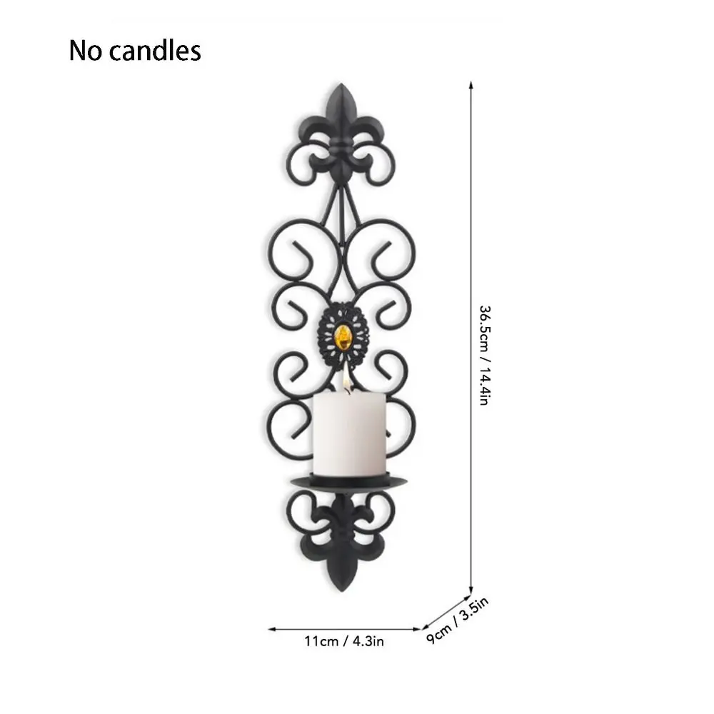 Iron Art Wall Mounted Candle Holders Exquisite Design Hanging Antique Tealight Holder Light Luxury Metal Tealight Ornament