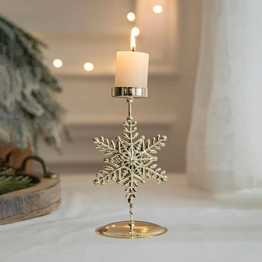 Decorative Snowflake Tree Candle Holder Elk Iron Christmas Candlestick Xmas Tree Xmas Tealight Holder Christmas