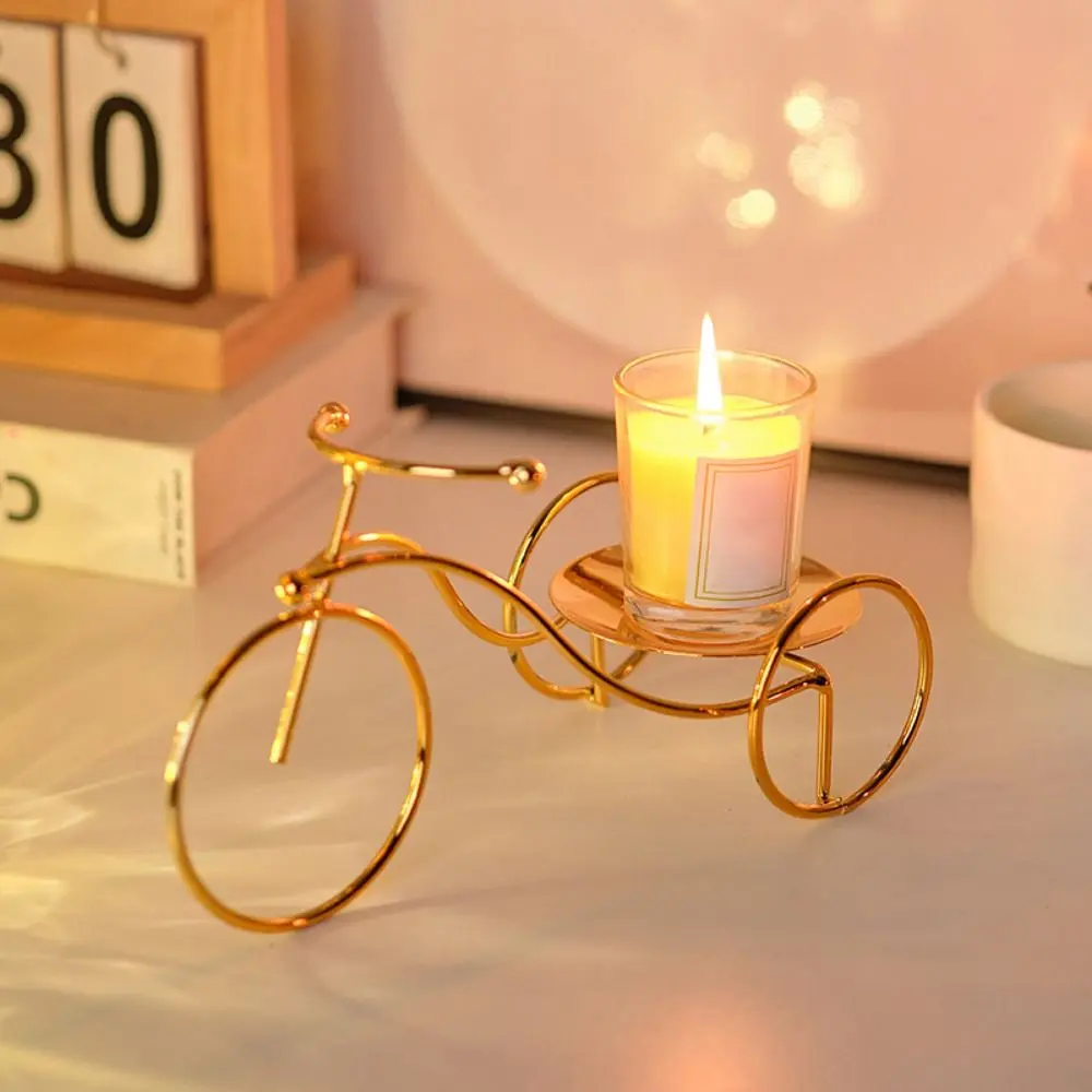 Fashion Handmade Tricycle Display Holder Modern Stable Tricycle Aromatherapy Rack Iron Candlestick Stand Living Room