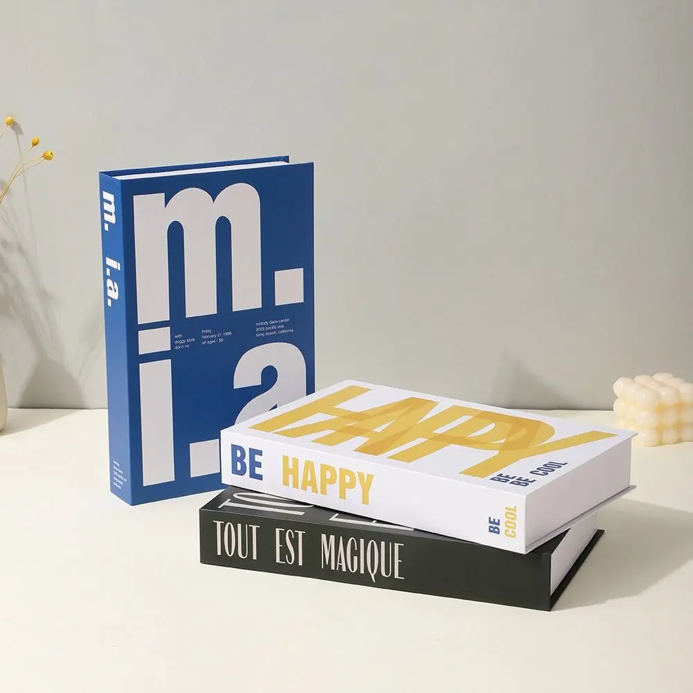 Multiple Styles Paper Craft Graphic Simulated Books Artistic Nordic Style Fake Books Luxury Book Model Coffee Shop