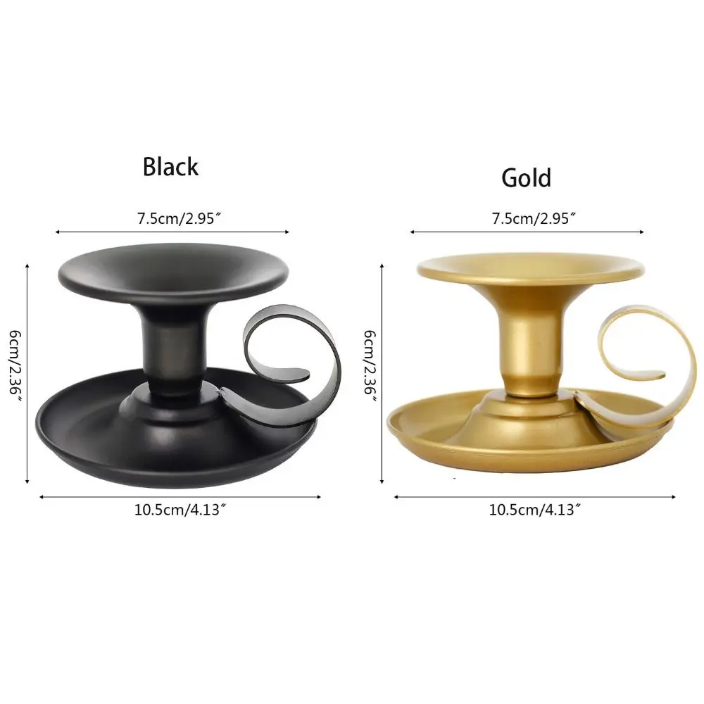Romantic Iron Candlestick Stand Small Iron Art Teacup Candle Holder Ancient Design Wedding Candle Tray Dinning Decor