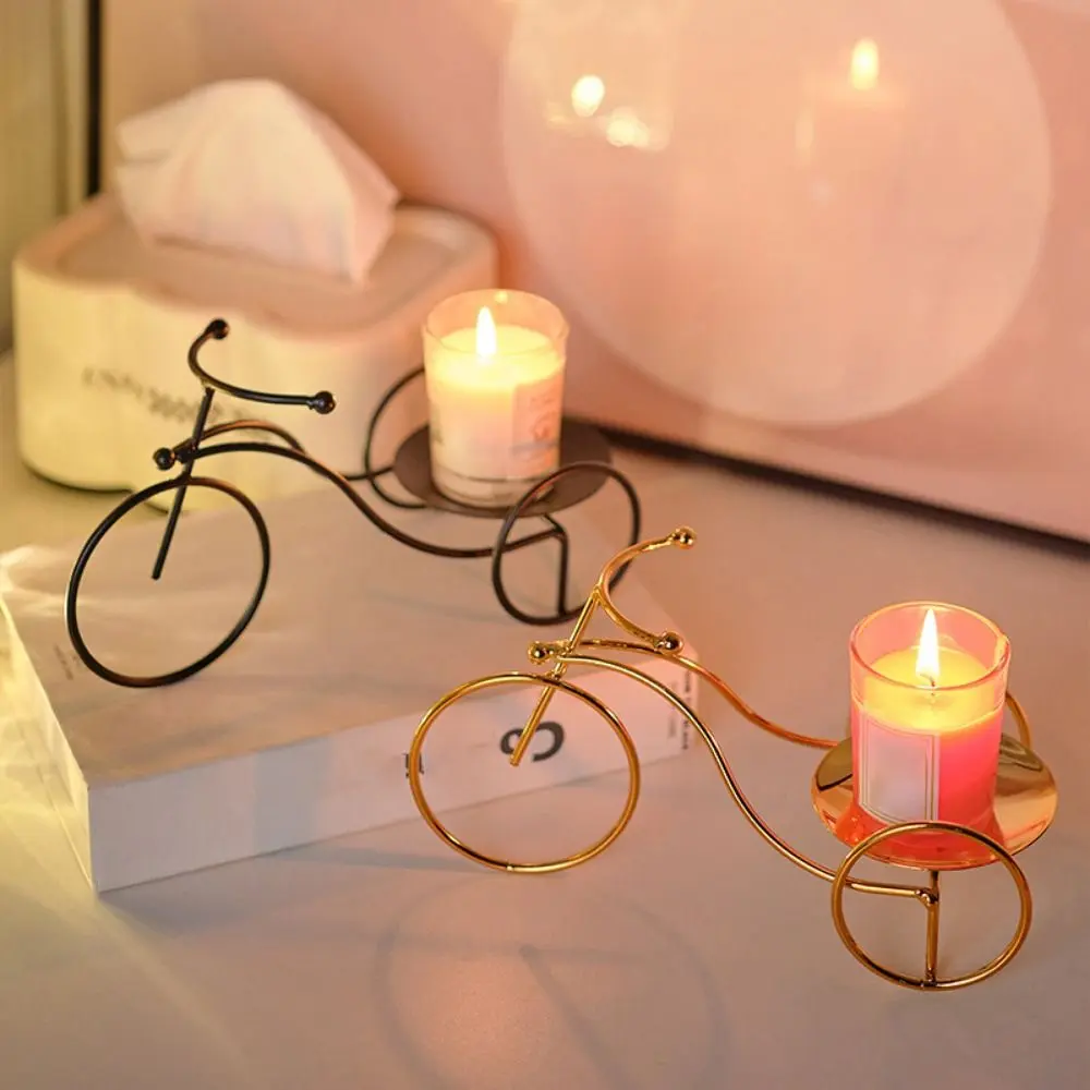 Fashion Handmade Tricycle Display Holder Modern Stable Tricycle Aromatherapy Rack Iron Candlestick Stand Living Room