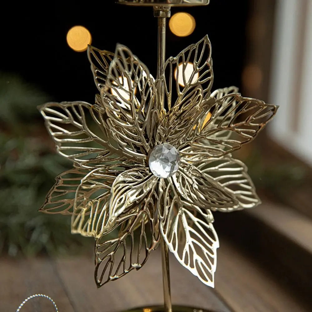 Decorative Snowflake Tree Candle Holder Elk Iron Christmas Candlestick Xmas Tree Xmas Tealight Holder Christmas