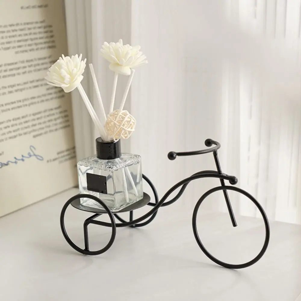 Fashion Handmade Tricycle Display Holder Modern Stable Tricycle Aromatherapy Rack Iron Candlestick Stand Living Room