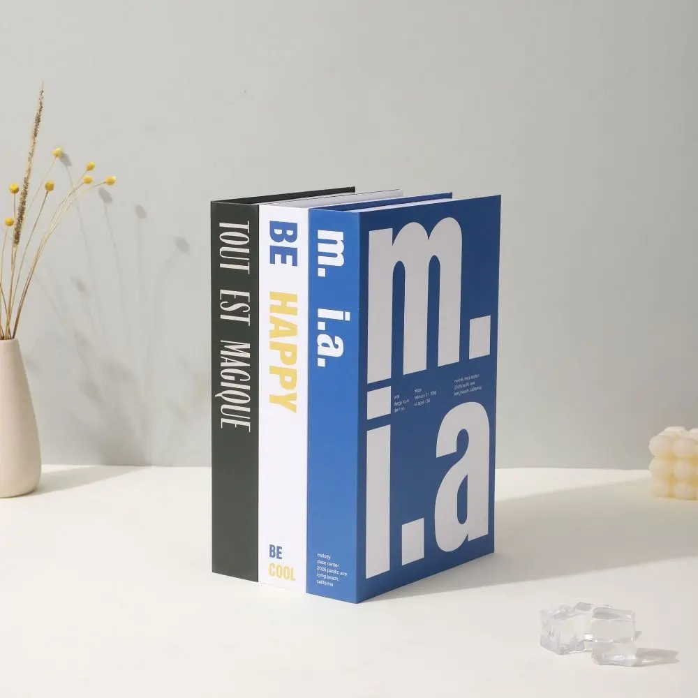 Multiple Styles Paper Craft Graphic Simulated Books Artistic Nordic Style Fake Books Luxury Book Model Coffee Shop