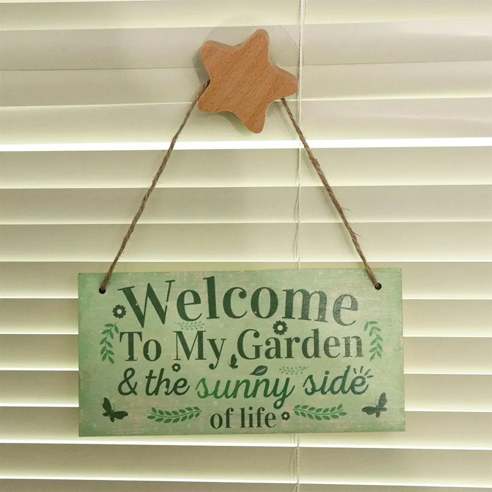 Wooden Garden Wooden Sign Letter Printed Handmade Welcome To My Garden Sign Funny Wall Hanging Door Hanging Decor Garden