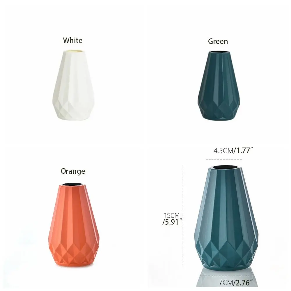 Flower Container Nordic Style Plastic Flower Vase Durable Anti-fall Creative Shaped Flower Pot Versatile Vase Ornaments Desktop