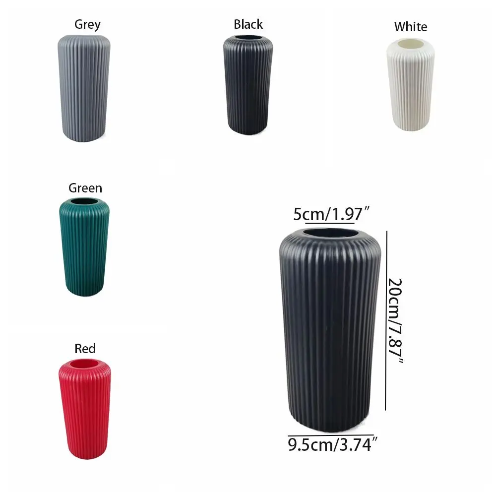Creative Flower Art Hydroponic Vase Ornaments Light Capacity DIY Nordic Vase Ornaments Vertical Plastic Vase Table