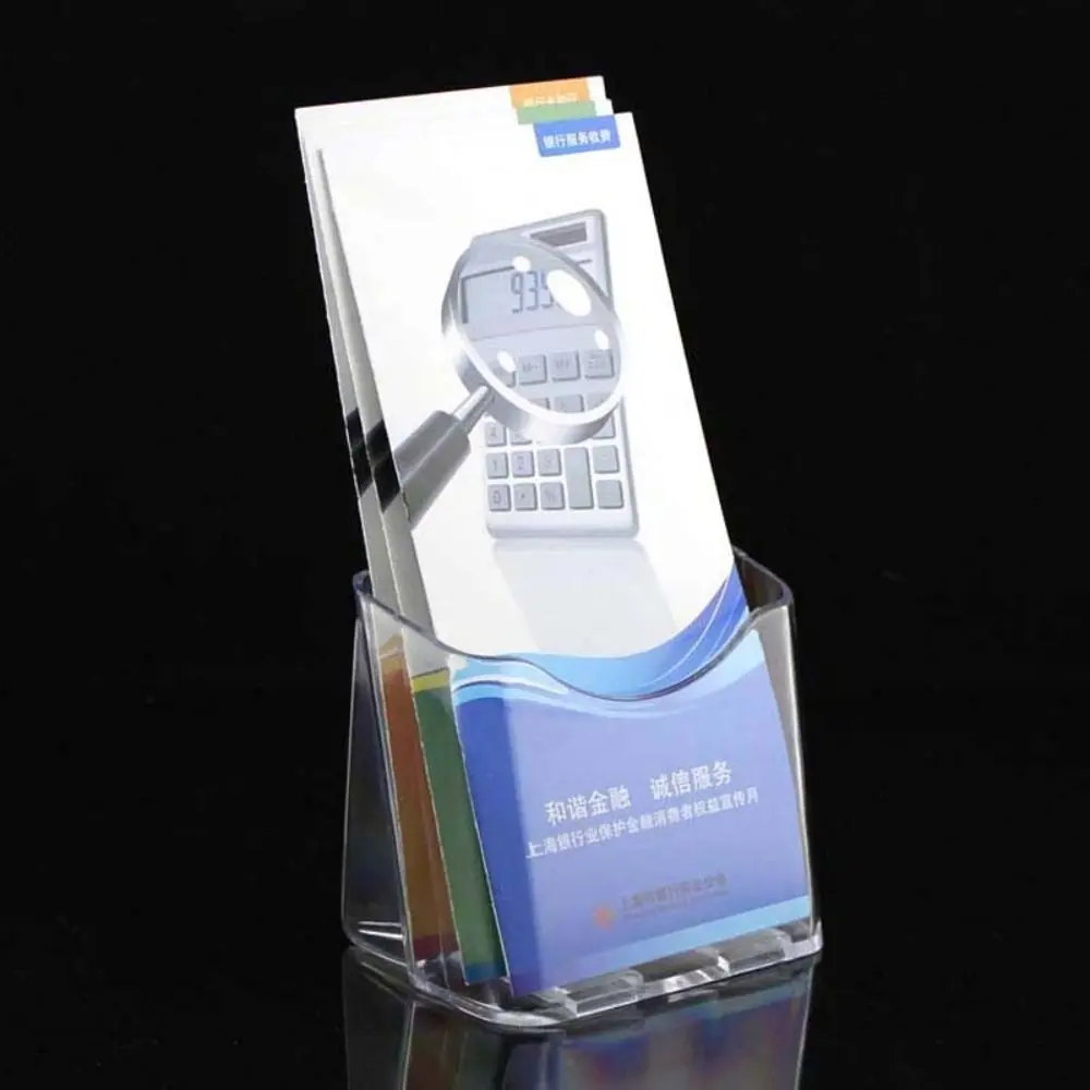 Booklet Plastic A6 Brochure Holder Acrylic Clear Wall Mount Portable High Quality Pamphlet Holder Men
